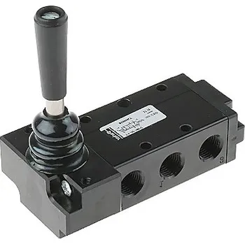 Ventil Pneumatický mezipolohový šoupátkový ventil, mechanicky ovládaný 5/2, G1/4", pružina Parker B53004CS