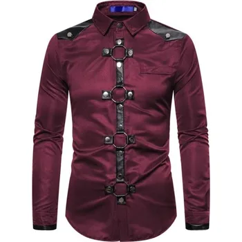 Pánská košile Pánská gotická košile vínová XXL