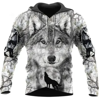 Pánská mikina Pánská mikina vlk F83 3XL 1