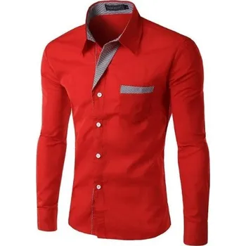 Pánská košile Luxusní pánská košile - Červená XL