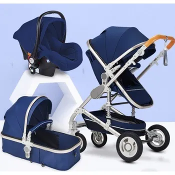 Kočárek Multifunkční kočárek 3v1 modrá