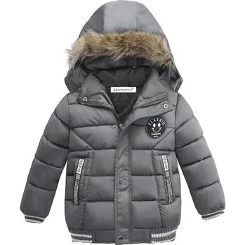 Chlapecká bunda Chlapecká zimní bunda s kožíškem J2530 šedá 5