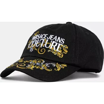 Kšiltovka Bavlněná baseballová čepice Versace Jeans Couture černá barva, 78GAZK17 ZG367 78GAZK17.ZG367 99X, vel. ONE SIZE