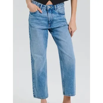 Dámské džíny Sinsay - Rovné zkrácené džíny - modrá - 819DB-55J - 819DB-55J-34