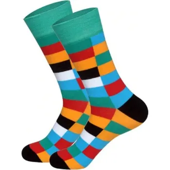 Pánské kostkované ponožky zelená