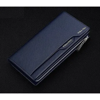 Peněženka Pánská kožená peněženka velká M651 tmavě modrá