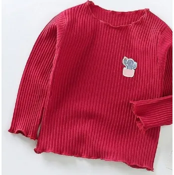 Dívčí tričko Dívčí tričko s dlouhým rukávem T2513 tmavě červená 6