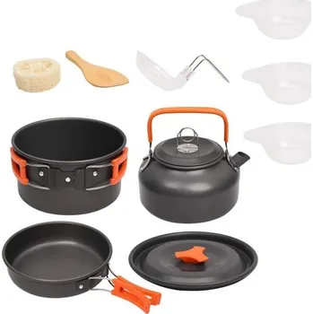 Kempingové nádobí Sada kempingové nádobí 9 ks