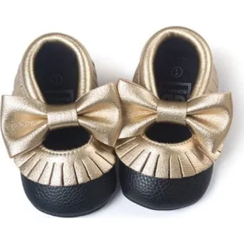 Dívčí obuv Dívčí kožené capáčky s volánky černá 0-6 měsíců