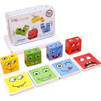 ostatní stavebnice Stavební bloky měnící tvář desková hra Face Change stavební bloky 13,5 x 9 x 4 cm