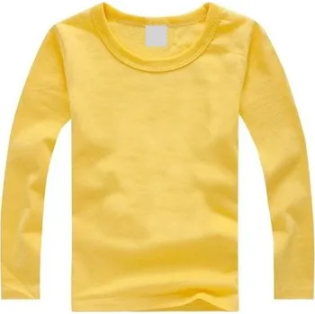 Dětské tričko s dlouhým rukávem B1534 žlutá 2