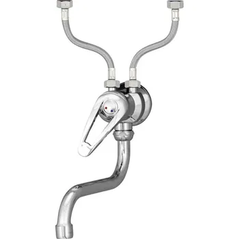 Vodovodní baterie Slim Zásobníková dřezová nástěnná beztlaková baterie, 30 cm , chrom, HABAT024