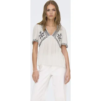 Dámská halenka Jacqueline de Yong JDY dámská halenka Harper s výšivkou bílá Velikost: L