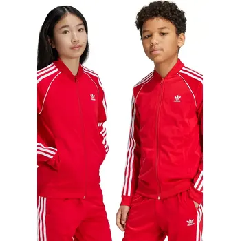 Chlapecká mikina Dětská mikina adidas Originals SST TRACK TOP IX7629 červená 33X, vel. 152