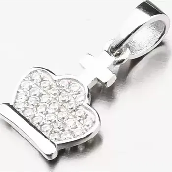 Přívěsek Dámský přívěsek stříbro 925 zirkon korunka P1700150-1905-SLX