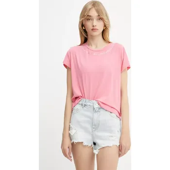Dámské tričko Tričko Liu Jo dámské, růžová barva, TA5268 JS005 TA5268.JS005 42X, vel. S
