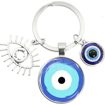 Ochranný přívěsek na klíče s modrým okem proti negativní energii | přívěsek, klíčenka - 5