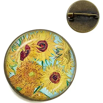 Brož Van Gogh umělecká díla brož | umělecký špendlík, módní brož - 4 , 25 mm