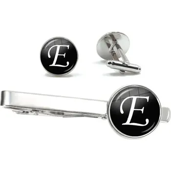 Manžetový knoflíček Spona na kravatu a manžetové knoflíčky pro muže | elegantní set, pánské šperky - E