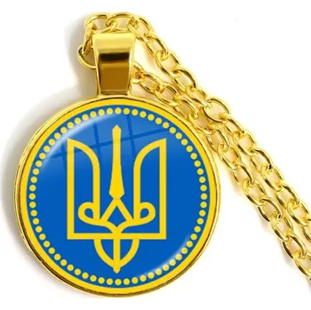 Náhrdelník Tryzub ukrajinský přívěsek vintage styl | náhrdelník, šperk - 21