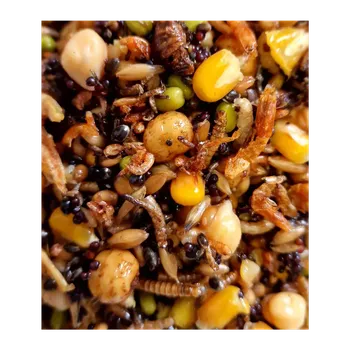 Návnadová surovina Natur corn&worm partikl mega mix 1kg (12 druhů semen a 5 druhů vodních živočichů)