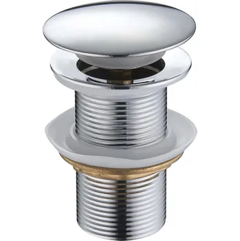 Umyvadlo Zátka klik-klak bez přepadu, chrom kulatá