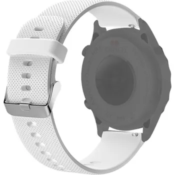 Řemínek na hodinky Náhradní řemínek - 22mm bílý, stříbrná spona