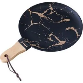 Keramický podnos na pizzu černá S