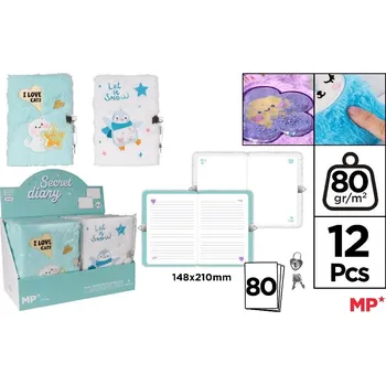 Památník plyšový A5 se zámkem medvěd, tučňák