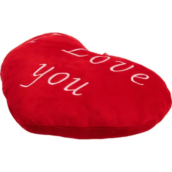 Vánoční dekorace monzana® Srdce polštář „I Love You“ – červený, 26 cm