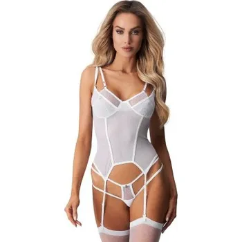 Dámská erotická souprava Sexy korzet Obsessive Arrowel Bílá L/XL