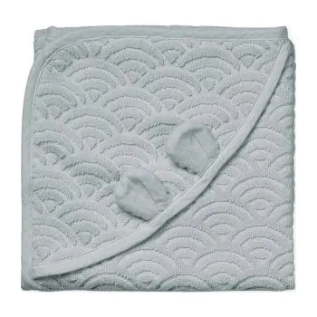 Cam Cam Copenhagen Kojenecká osuška s kapucí a oušky GOTS - Classic Grey