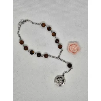 Přívěsek Přívěsek do auta se svatým Kryštofem z Tygřího oka