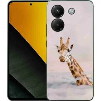 Pouzdro na mobilní telefon Gelový kryt mmCase na Xiaomi Poco M7 Pro 5G - žirafa v oblacích