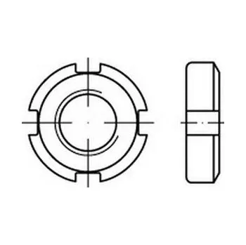 Matice matice M40x1.5 se zářezy 17H DIN 70852