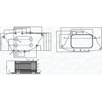 Chladič motoru Olejový chladič, motorový olej MAGNETI MARELLI 350300004900