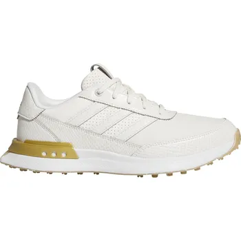 Golfová obuv ADIDAS Golfové boty S2G 25 Leather Spikeless 40 2/3 BÍLÁ|KAŠTANOVÁ|ŽLUTÁ