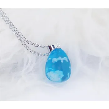 Náhrdelník Průhledný náhrdelník s oblohou a řetízkem | dámský šperk, dívčí náhrdelník - 17