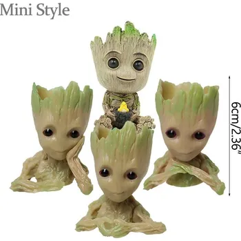 Květináč Květináč ve tvaru groota | domácí dekorace, anime postavička - mini sada 4ks-351264
