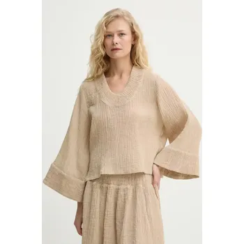 Dámská halenka Halenka By Malene Birger MOON 103388 béžová 80X, vel. 38