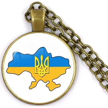 Náhrdelník Tryzub ukrajinský přívěsek vintage styl | náhrdelník, šperk - 11