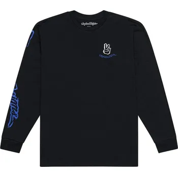 Pánské tričko tričko dlouhý rukáv pánské TROY LEE DESIGNS PEACE OUT BLACK (72957301) - M