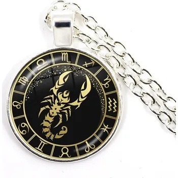 Náhrdelník Zvěrokruh skleněný náhrdelník | náhrdelník, přívěsek se znamením - 14