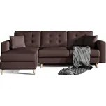 Univerzální rohová sedačka DOLBY 06 L, tmavě hnědá ekokůže +možnost VÝNOSU + vyzvednutí ZDARMA