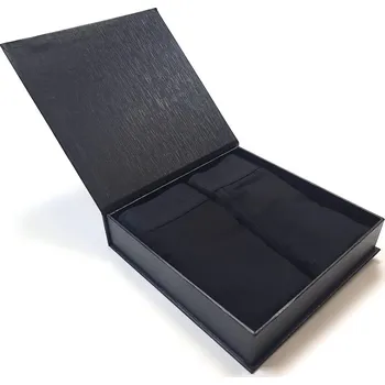 Boxerky Bamboo Basics boxerky bamboo Giftbox RICO 001 2ks - černá - mix, M (Luxusní pánské bambusové boxerky Bamboo Basics v dárkovém balení)