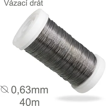 Vázací drát Drátek VÁZACÍ 0,63mm v délce 40m. Vhodné na výplet ozdob nebo klasické drátování hrnečků.