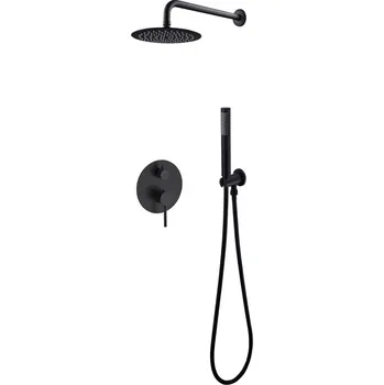 Sprchový set Besco Podomítkový sprchový komplet Decco II / Illusion II PSK B Černá mat