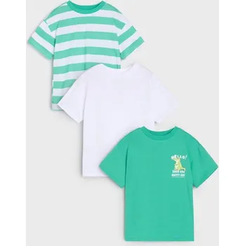 Chlapecké tričko Sinsay - Sada 3 triček - zelená - 826EY-77X - 826EY-77X-110