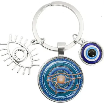 Ochranný přívěsek na klíče s modrým okem proti negativní energii | přívěsek, klíčenka - 17