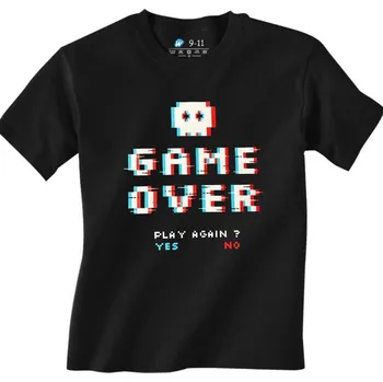 Chlapecké tričko Dětské tričko Konec hry (Od 3 do 13 let) (Velikost: 7-8, Barva: Černá)